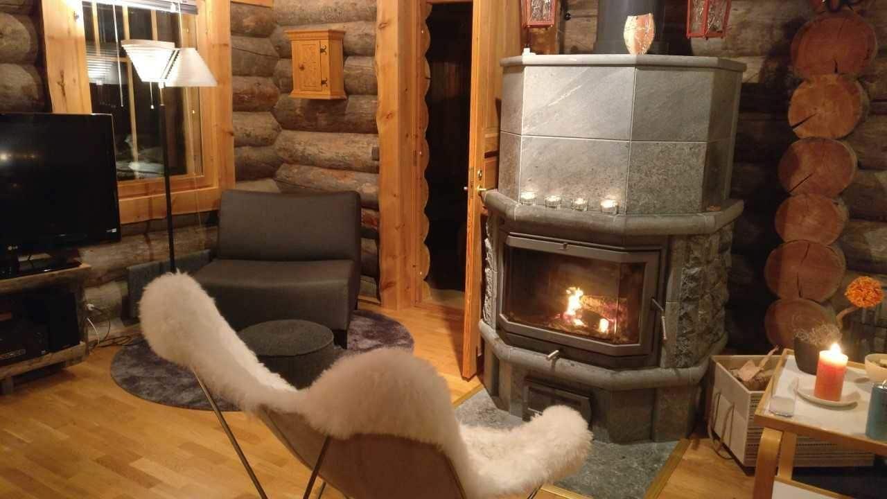 Kuukkeli Log Houses Villa Aurora "Pupula" 萨利色尔卡 外观 照片