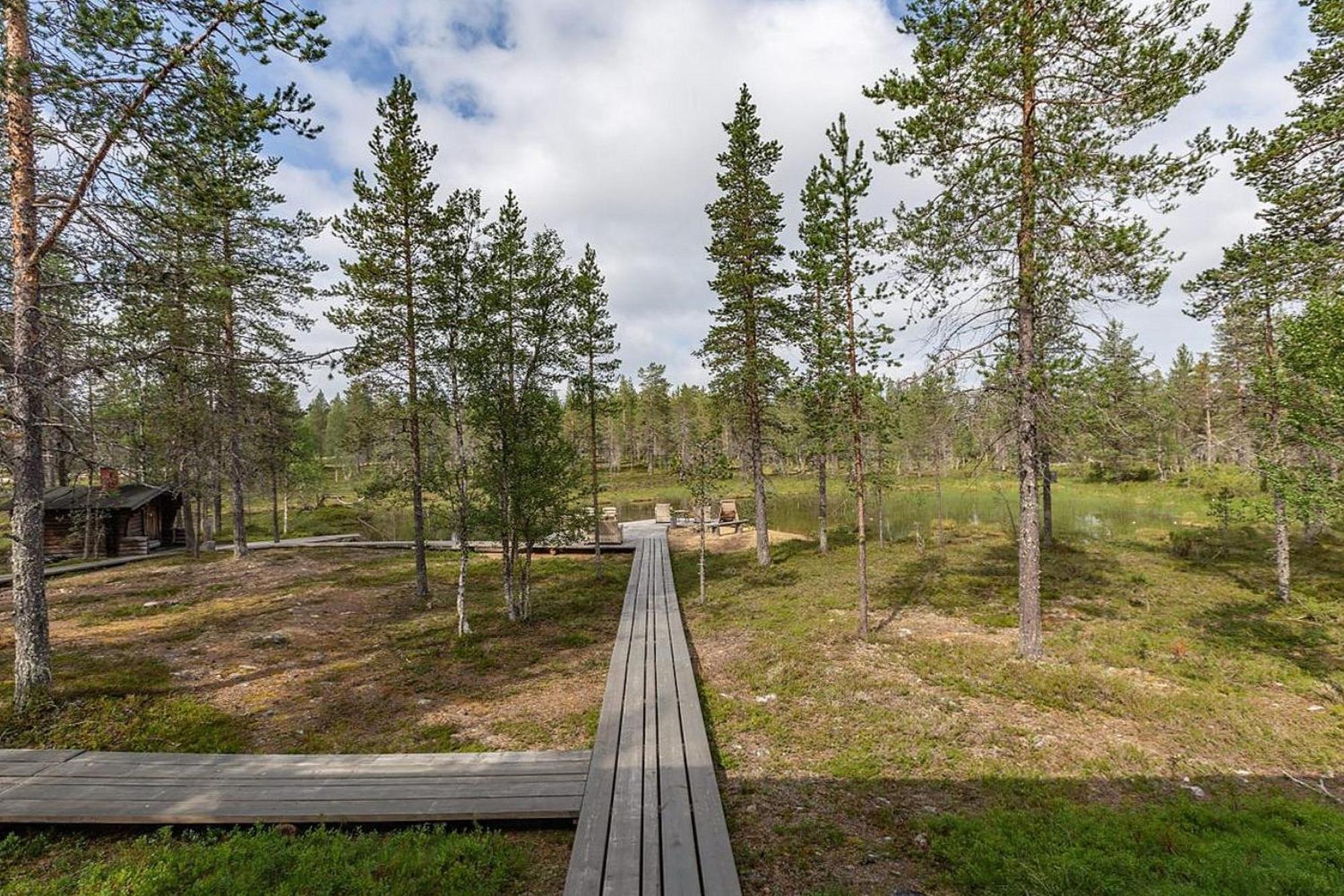 Kuukkeli Log Houses Villa Aurora "Pupula" 萨利色尔卡 外观 照片