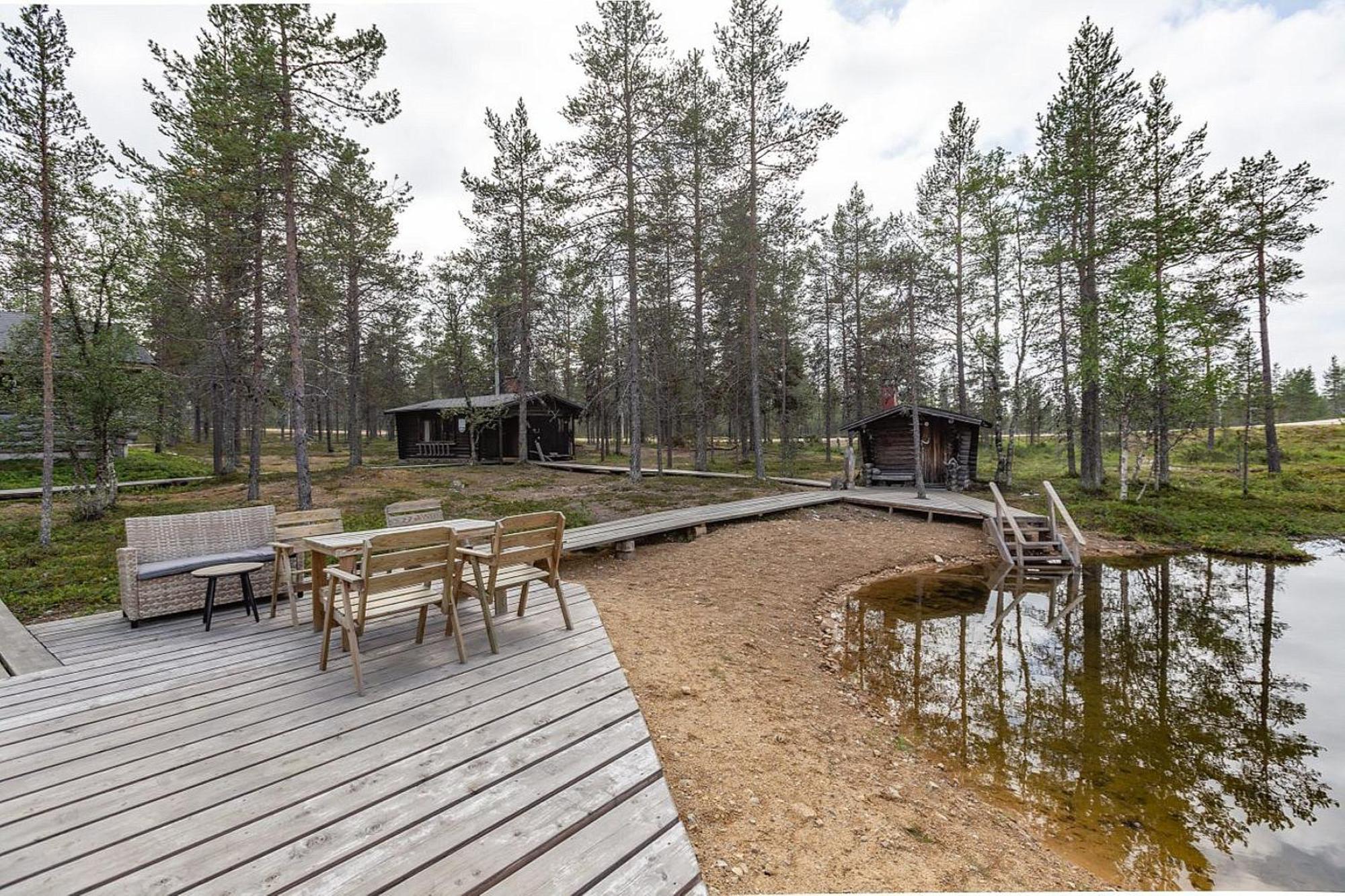 Kuukkeli Log Houses Villa Aurora "Pupula" 萨利色尔卡 外观 照片